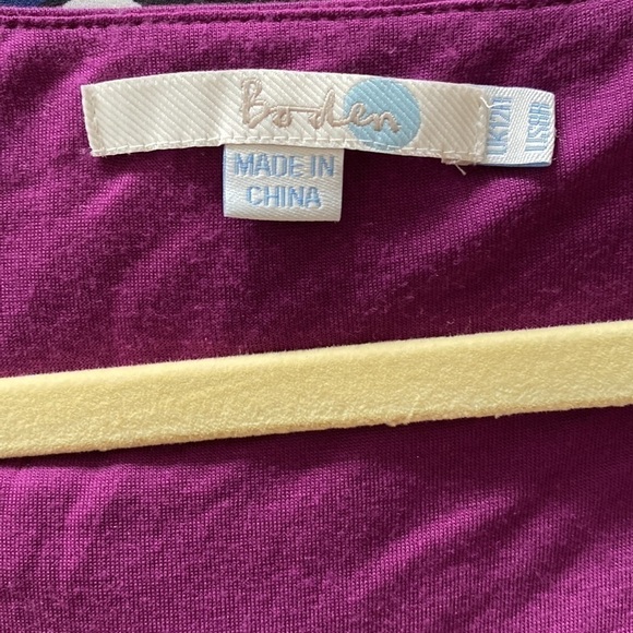 BODEN Sz 8 Tencel Lyocell  Jersey V -Neck  Long Sleeve Dress Purple - Picture 4 of 7